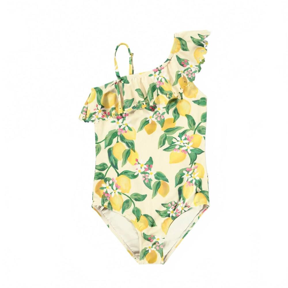 NEW MOLO kid's net citrus one piece swimsuit in yellow
